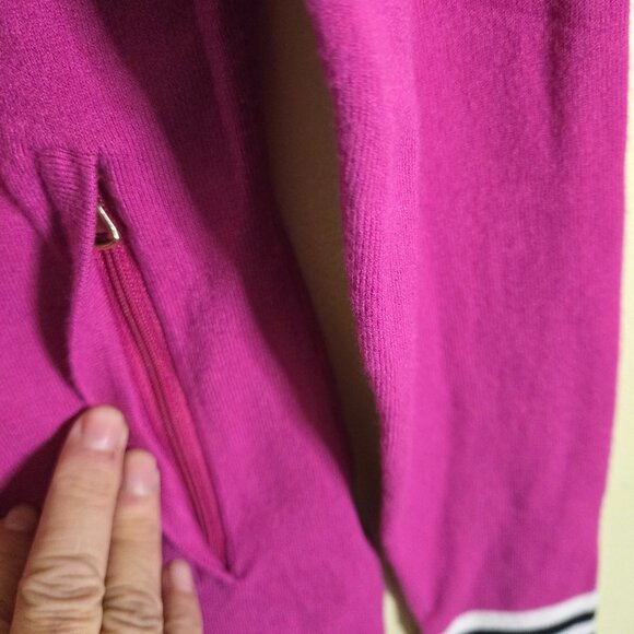 Fairway & Greene Callie Full Zip Pink Black Zip Pockets Golf Sports Size XS - Picture 5 of 7